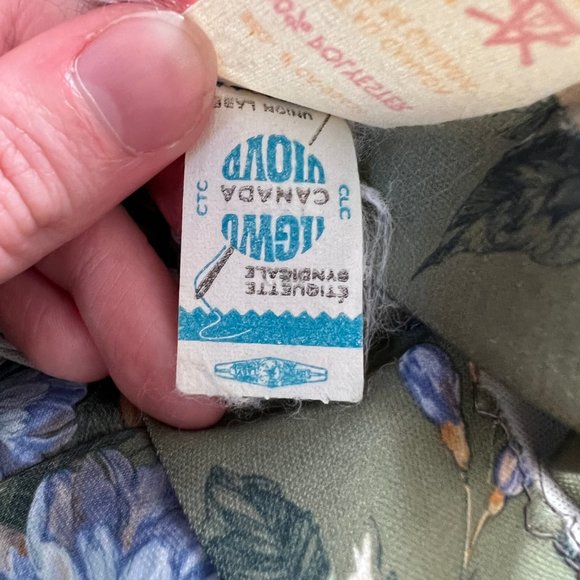 Vintage Union Made 60s 70s Floral Midi Dress Long Sleeve Fit & Flare Romantic - Picture 7 of 8